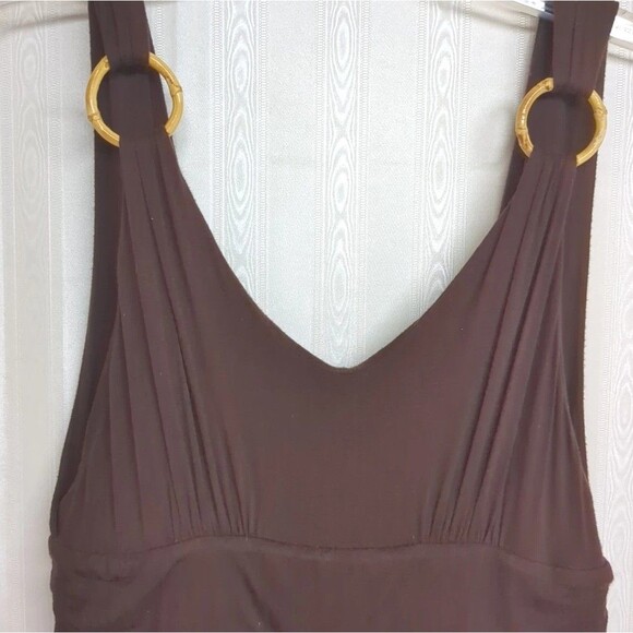 Kenneth Cole Reaction Dress Medium Mid R57100 Low Back Empire Waist Sleeveless M - Picture 5 of 11
